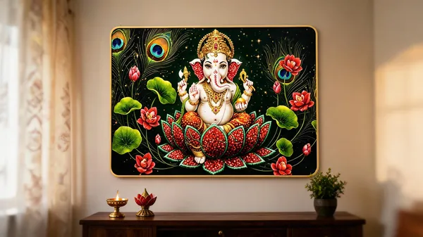 Shri_Ganesh_Lotus_Blessing_Painting
