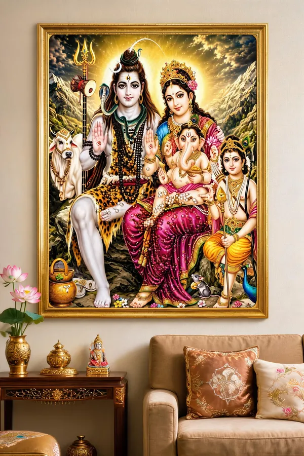 Shiv_Parivar_Kailash_Painting