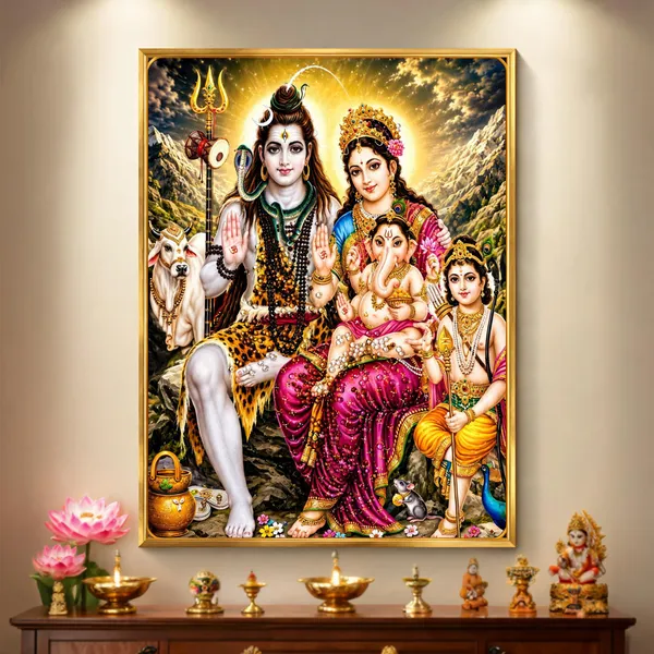 Shiv_Parivar_Kailash_Painting