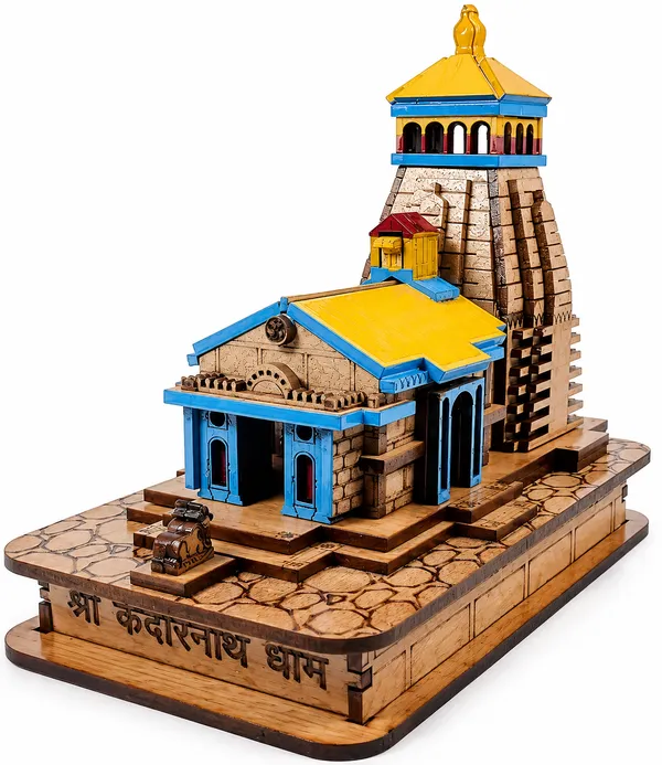 Handcrafted_Wooden_Kedarnath_Temple_Miniature_(Showpiece)