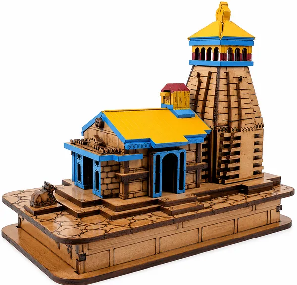 Handcrafted_Wooden_Kedarnath_Temple_Miniature_(Showpiece)