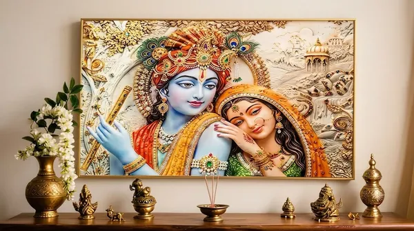 Krishna_lying_with_flute_(white_&_gold)
