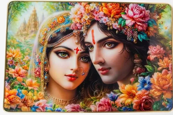 Radha_Krishna_Floral_Faces_Painting