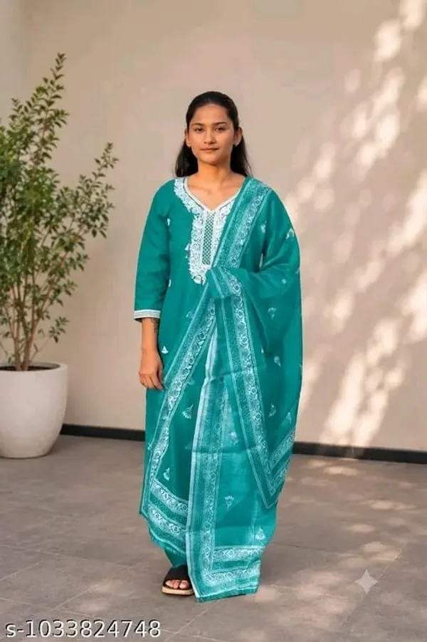 Teal_Printed_Straight_Kurta_Set_for_Women