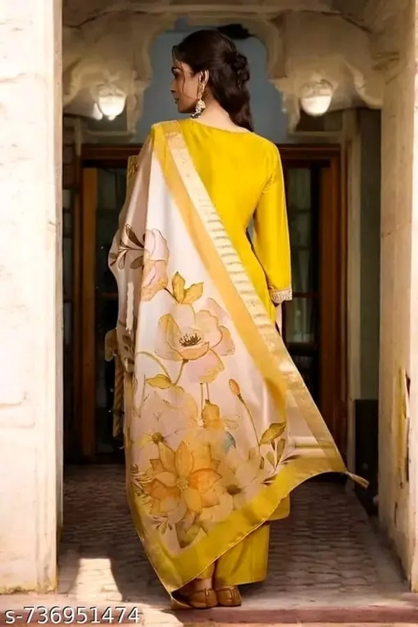 Yellow_Embroidered_Kurta_Set_With_Floral_Dupatta_for_Women