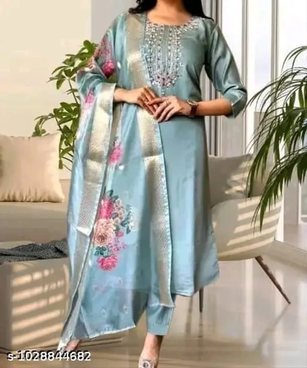 Blue_Embroidered_Straight_Kurta_Set_for_Women