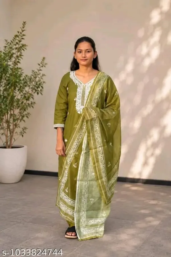 Olive_Green_Embroidered_Kurta_Set_for_Women