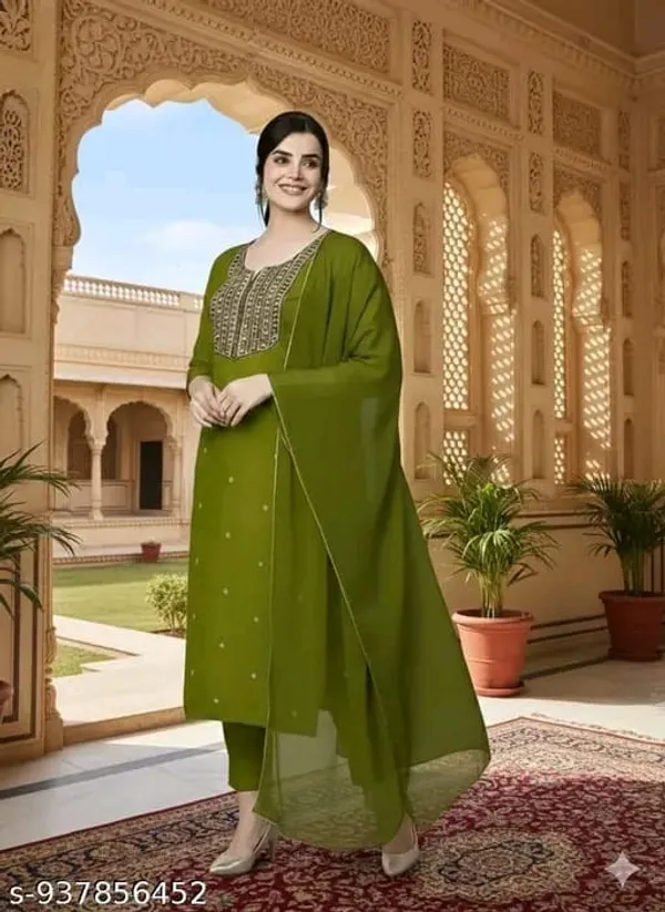 Green_Embroidered_Straight_Kurta_Set_for_Women