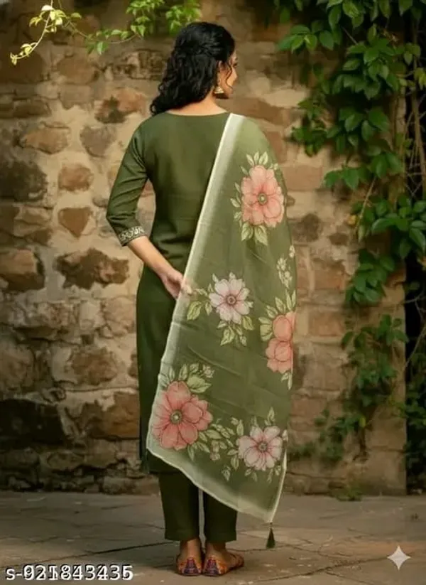 Olive_Green_Embroidered_Kurta_Set_for_Women