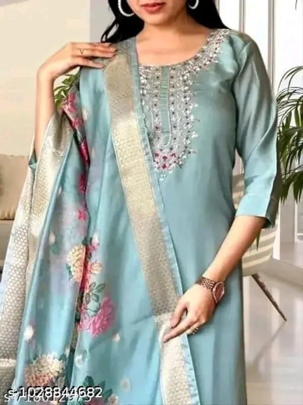 Blue_Embroidered_Straight_Kurta_Set_for_Women