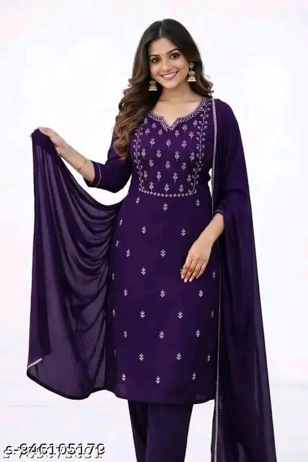 Purple_Embroidered_Straight_Kurta_Set_for_Women