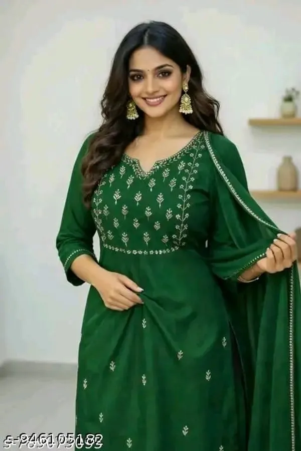 Green_Embroidered_Straight_Kurta_Set_for_Women