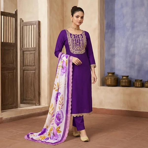 Purple_Rayon_Slub_Embroidered_Salwar_Suit_Set_For_Women