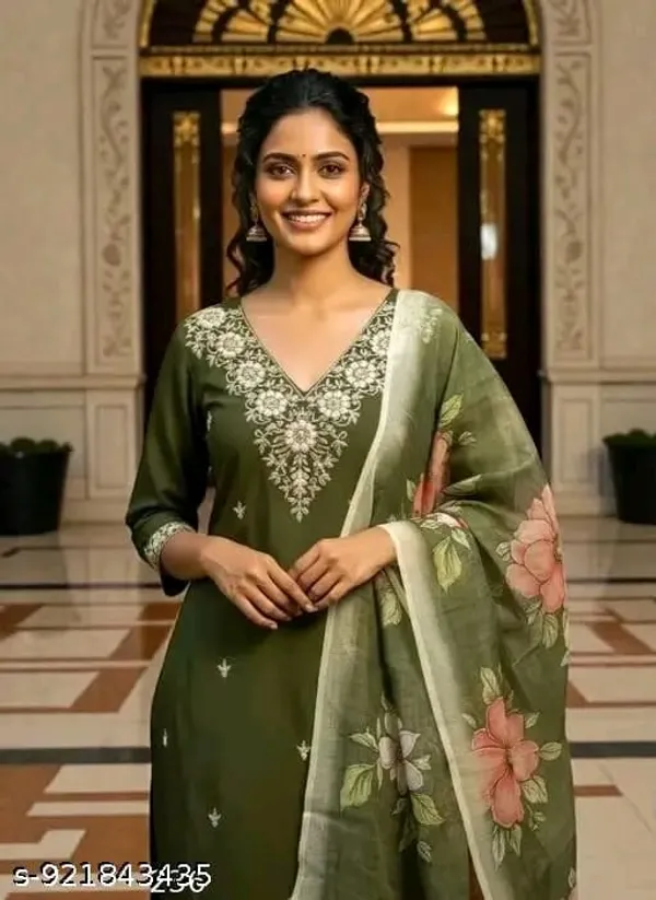 Olive_Green_Embroidered_Kurta_Set_for_Women