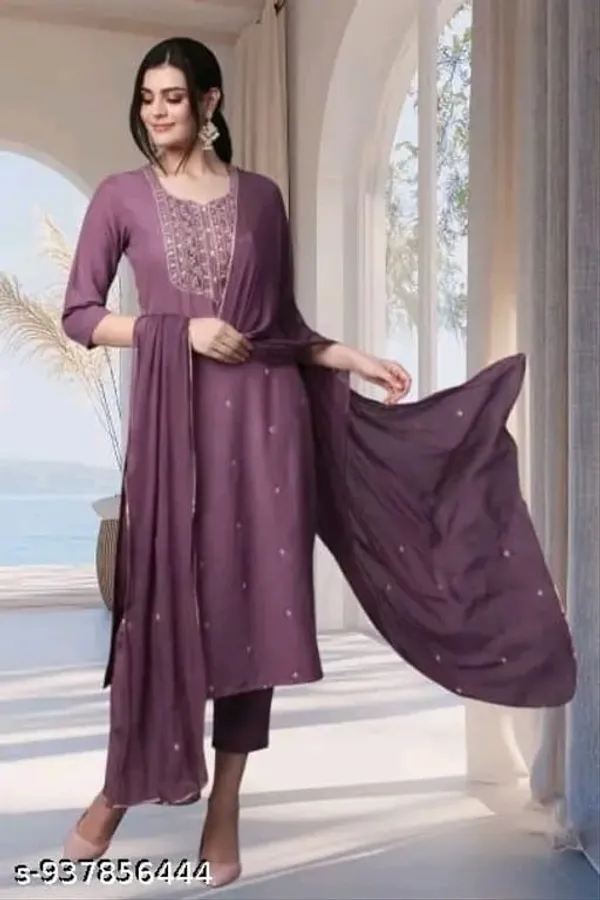 Purple_Embroidered_Straight_Kurta_Set_for_Women