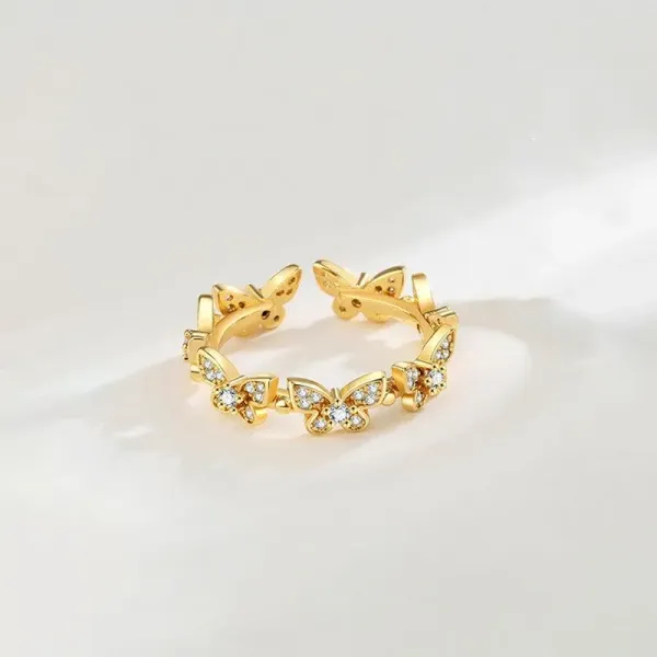 Gold_Plated_Stainless_Steel_Butterfly_Themed_Adjustable_Finger_Ring