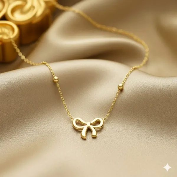 Gold_Plated__Bow_Themed_Pendant