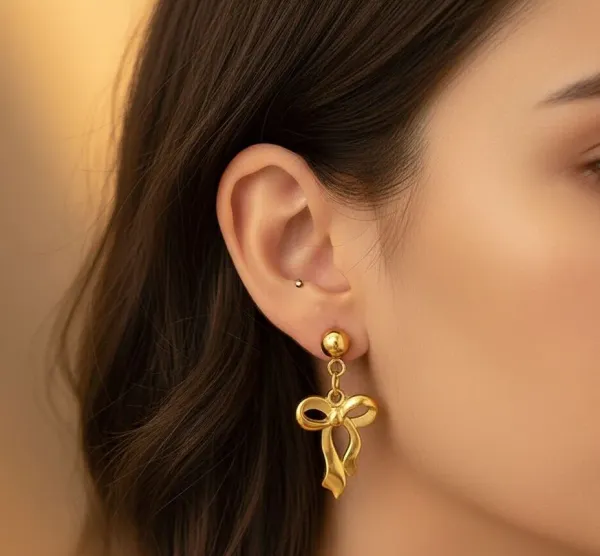 Gold_Plated_Stainless_Steel__Infinity_Bow_Drop_Earrings