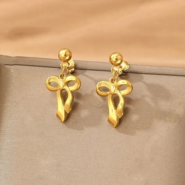 Gold_Plated_Stainless_Steel__Infinity_Bow_Drop_Earrings