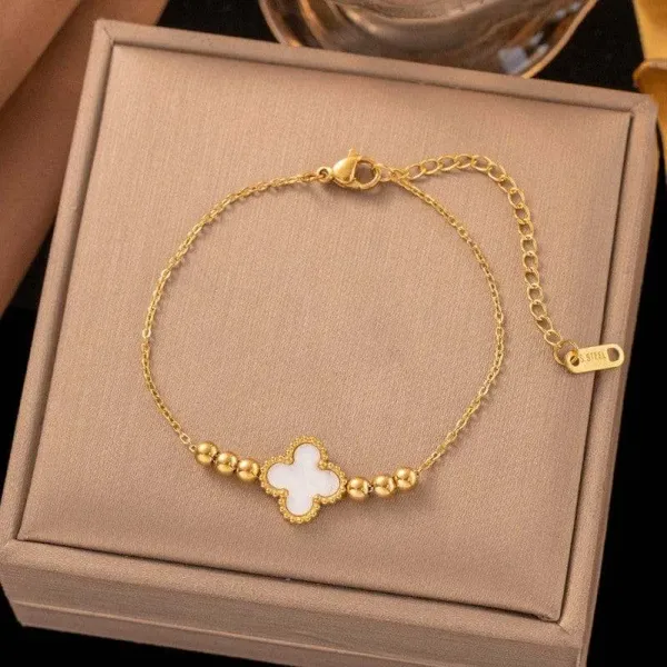 Gold_Plated_Stainless_Steel__White_Clover_Themed_Wraparound_Bracelet