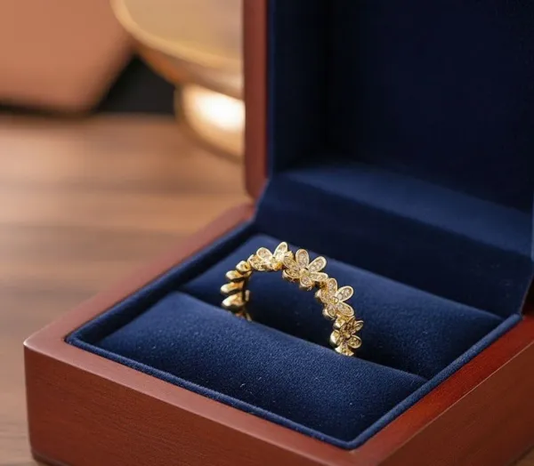 Gold_Plated__Stainless_Steel_Floral_Themed_Adjustable_Finger_Ring