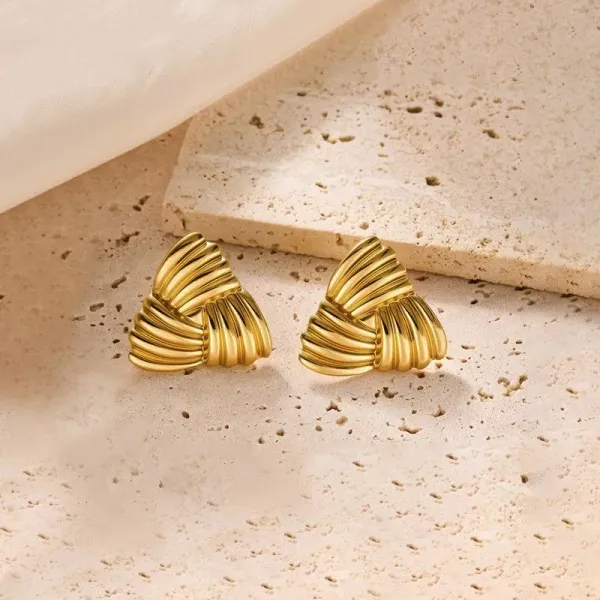 Gold_Plated_Stainless_Steel_Triangular_Stud_Earrings