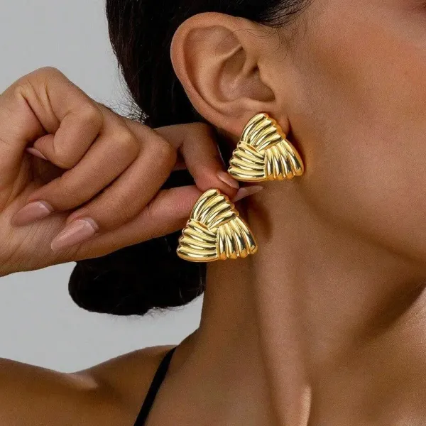 Gold_Plated_Stainless_Steel_Triangular_Stud_Earrings