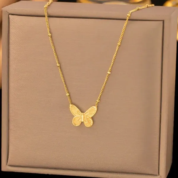 Gold_Plated_Stainless_Steel_Butterfly_Themed_Pendant