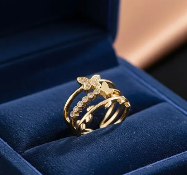 Gold_Plated__Stainless_Steel_Butterfly_Themed_Adjustable_Finger_Ring