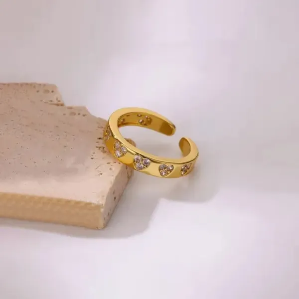Gold_Plated_Heart_Themed_Adjustable_Ring