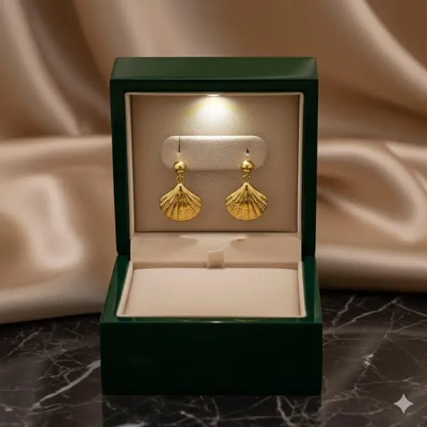 Gold_Plated_Stainless_Steel__Shell_Themed_Drop_Earrings