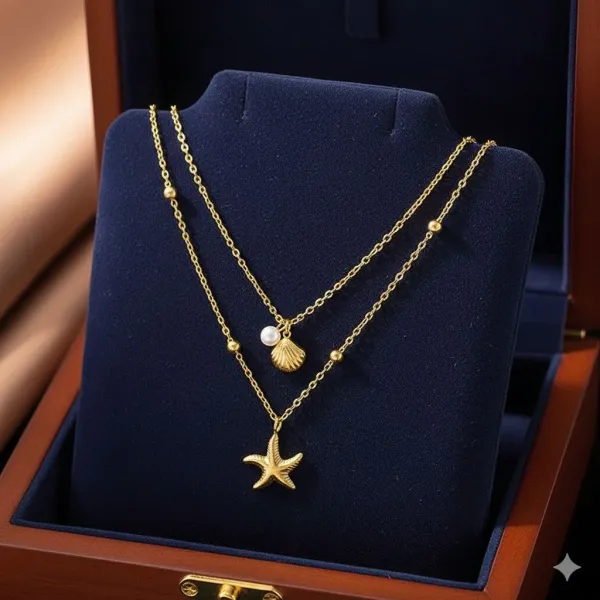 Gold_Plated__Stainless_Steel_Star_Themed_Necklace