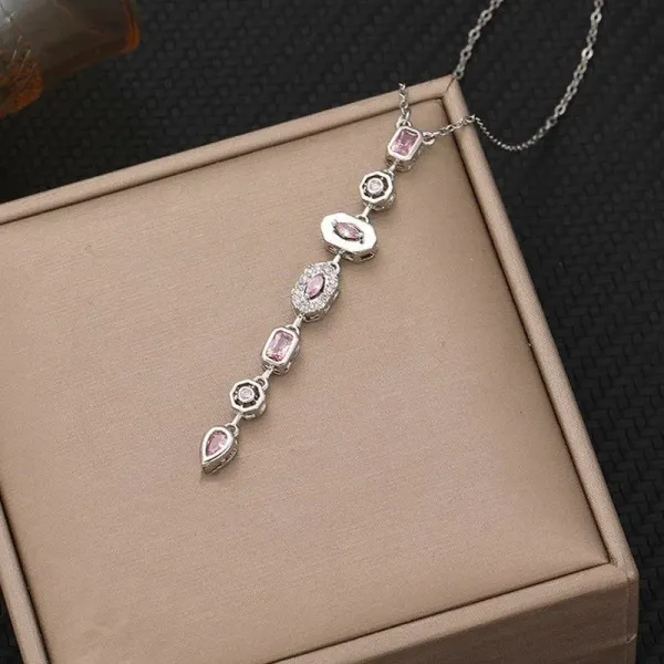 Silver_Plated_Pink_Spectrum_Chunky_Cz_Pendant