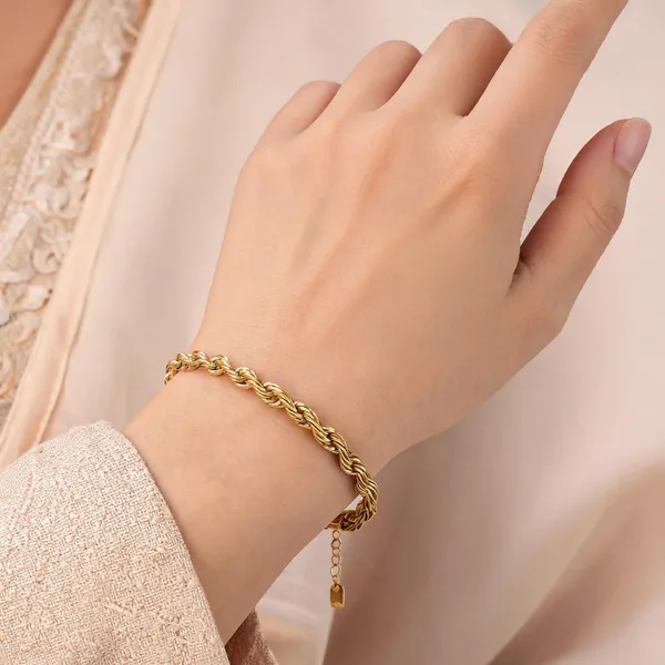 Gold_Plated_Stainless_Steel_Rope_Chain_Wraparound_Bracelet_For_Women