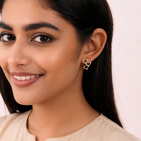 Gold_Plated_Steel_Heart_Stud_Earrings_For_Women
