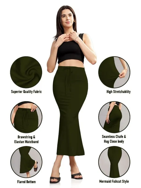 Dark_Olive_Lycra_Mermaid_Skirt_For_Women