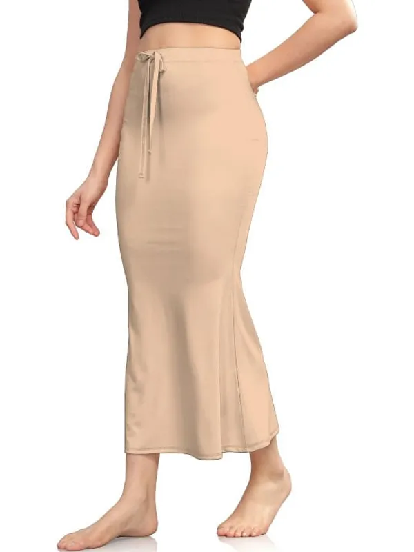Beige_Lycra_Mermaid_Skirt_For_Women