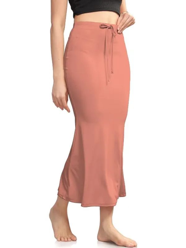 Coral_Lycra_Mermaid_Midi_Skirt_For_Women