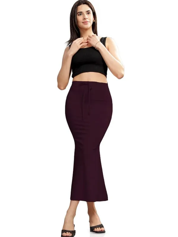 Maroon_Lycra_Mermaid_Skirt_For_Women
