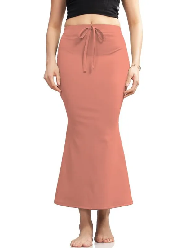 Coral_Lycra_Mermaid_Midi_Skirt_For_Women