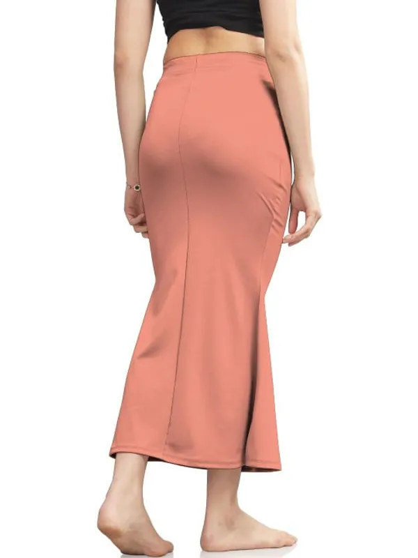 Coral_Lycra_Mermaid_Midi_Skirt_For_Women