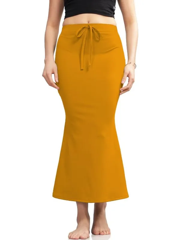 Mustard_Lycra_Mermaid_Midi_Skirt_For_Women