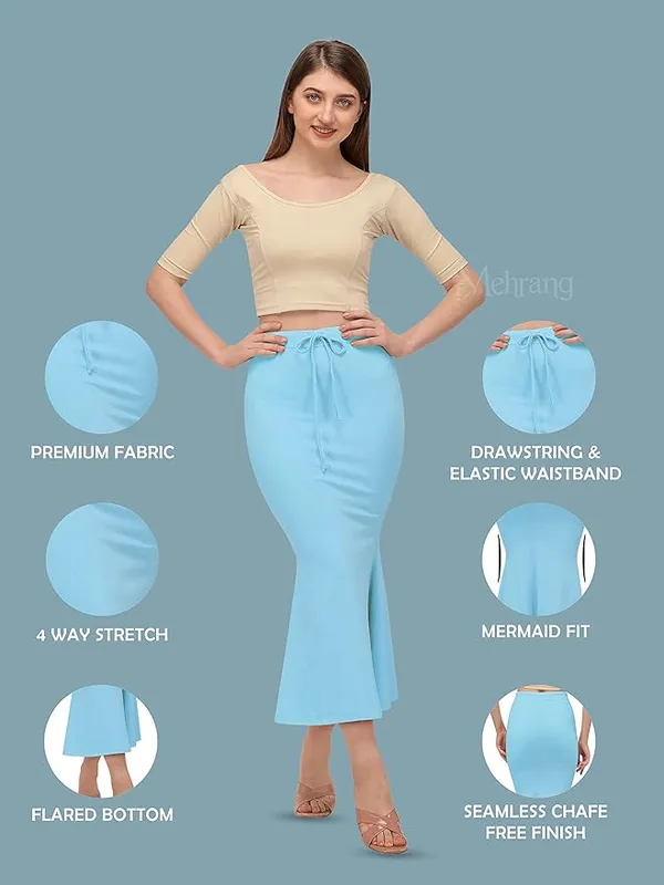 Blue_Lycra_Drawstring_Mermaid_Skirt_For_Women