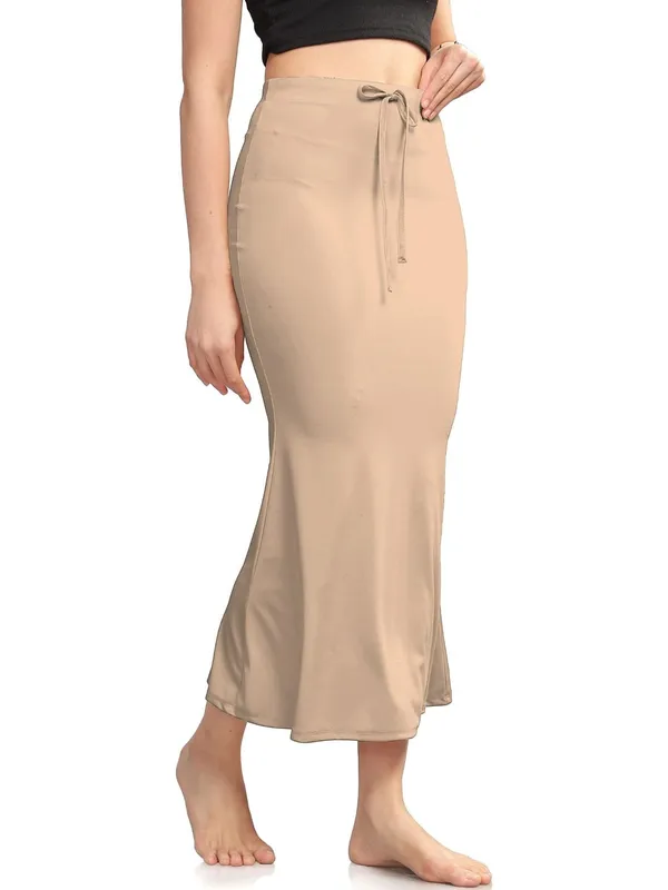 Beige_Lycra_Mermaid_Skirt_For_Women