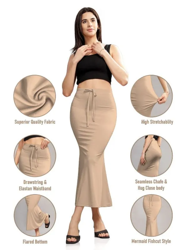 Beige_Lycra_Mermaid_Skirt_For_Women