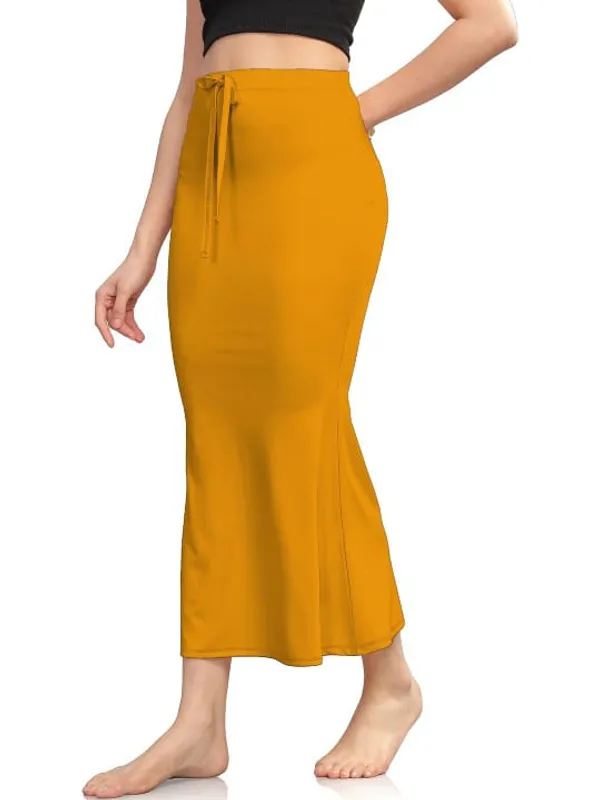 Mustard_Lycra_Mermaid_Midi_Skirt_For_Women