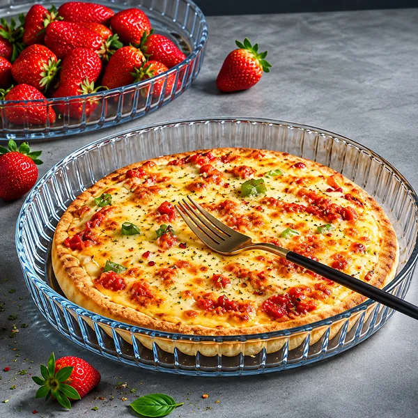 Durabl_Round_Tempered_Glass_Plate_Clear_Serving_And_Baking_Dish_For_The_Home_|_26.3_Cm