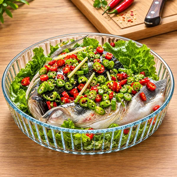 Durabl_Round_Tempered_Glass_Plate_Clear_Serving_And_Baking_Dish_For_The_Home_|_26.3_Cm