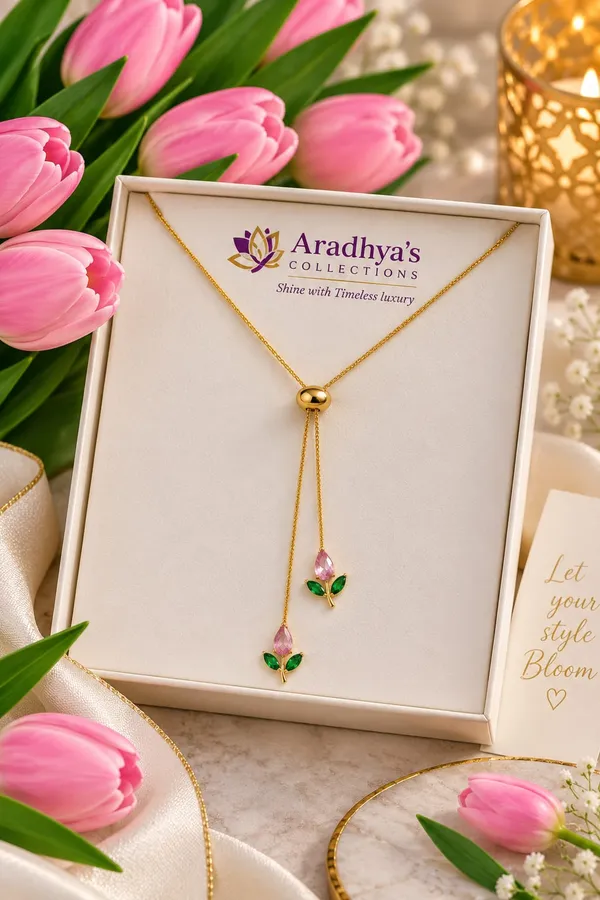 Tulip_Adjustable_Minimal_Necklace_Pink