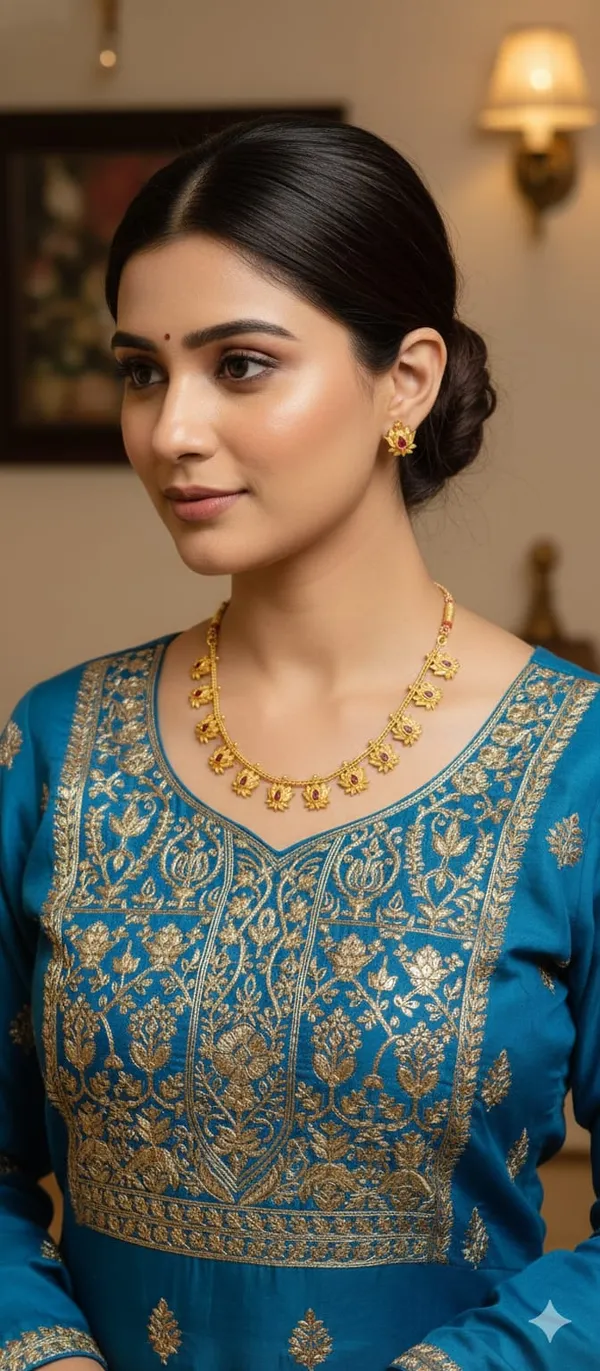 Lotus_Gold_Necklace_With_Ruby_Accents